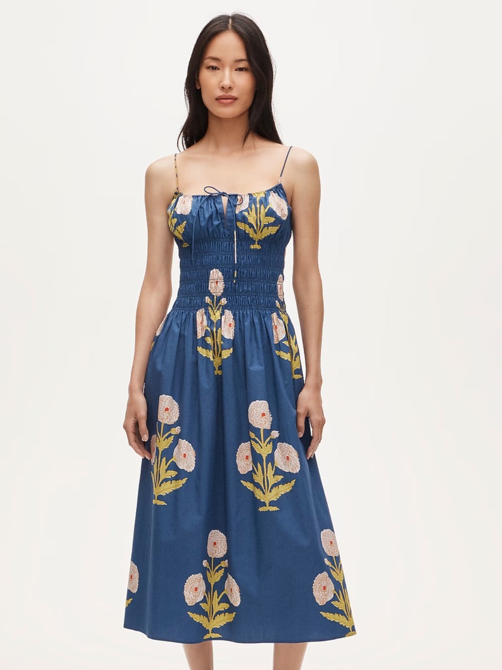NWT J. Crew Reverie dress in marigold block print